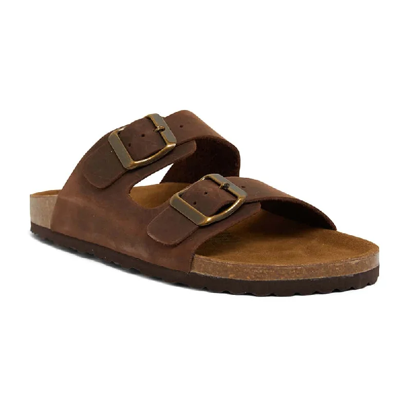 Florida Slide in Brown Nubuck