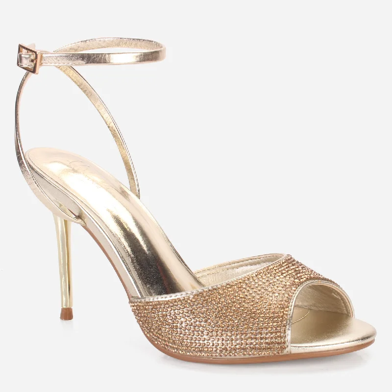 Women's "BILLAROS" Shimmery Stiletto Evening Sandals